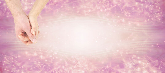Couples engagement wedding announcement background - mature couple holding hands tenderly against a...