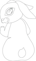 Set of cartoon rabbits vector clipart