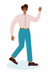 Indian businessman. Character wearing business casual clothing