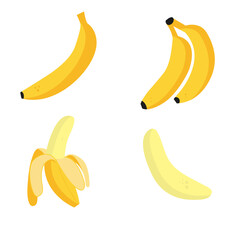 A set of different bananas