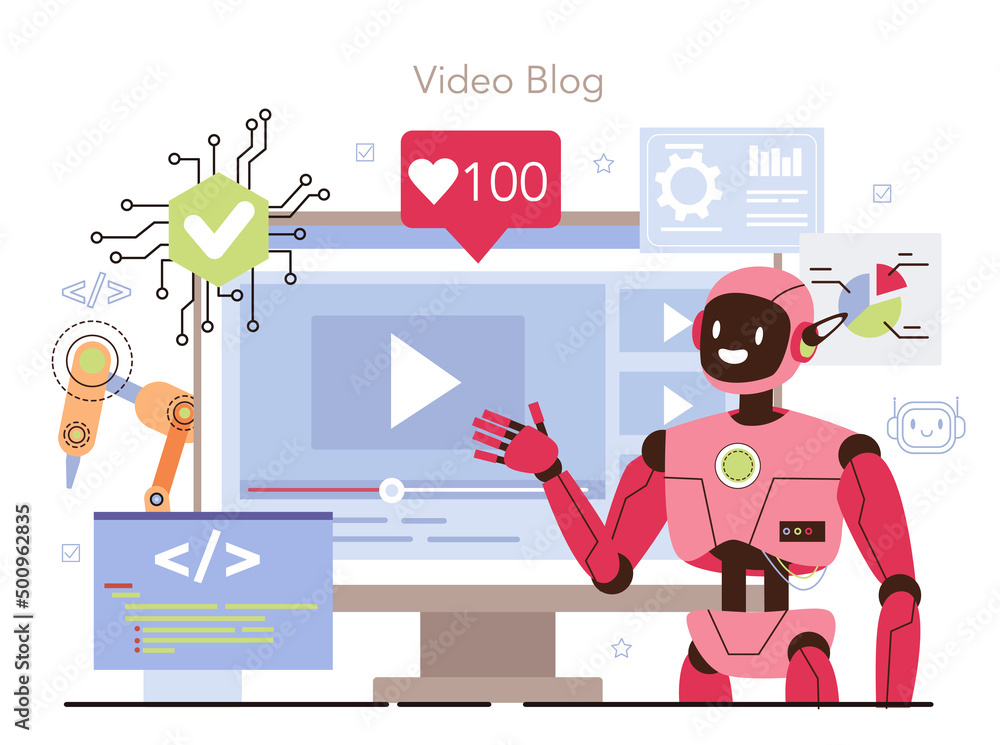 Poster cyber engineering online service or platform. robotics' constructing
