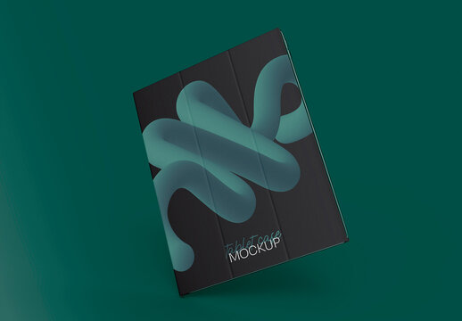 3D Floating Tablet Case Mockup