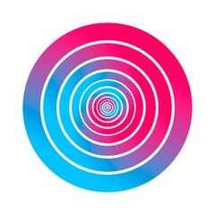 bluish pink circulation on white backgraund