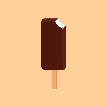 chocolate ice cream bar bite taken clip art preview