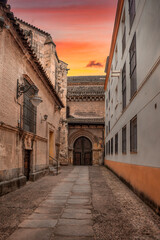 Typical Cordovan street in Cordoba, Spain