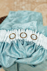 curtain fabric turquoise color texture