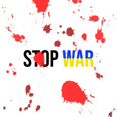 Stop war in Ukraine background poster - obrazy, fototapety, plakaty