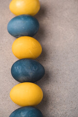  eggs dyed for Easter