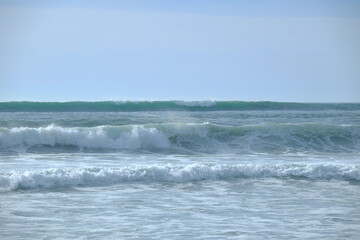 Naklejka premium Some big waves at Cap Ferret. France, Atlantic Ocean.