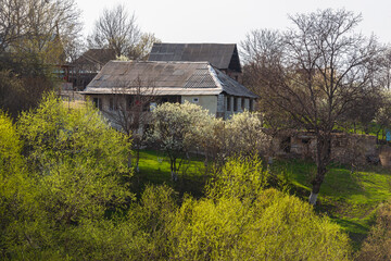 View of Kurtan village in the Lori Province of Armenia in spring time