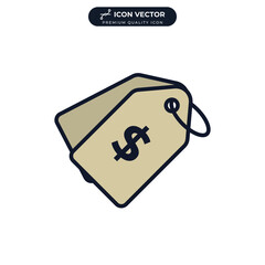 price tag icon symbol template for graphic and web design collection logo vector illustration