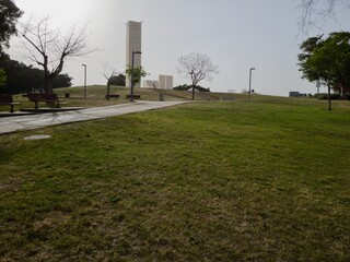 Green Beautiful View of Park Edith Wolfson, Tel Aviv, Israel