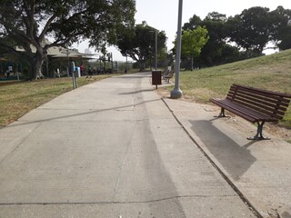 Green Beautiful View of Park Edith Wolfson, Tel Aviv, Israel
