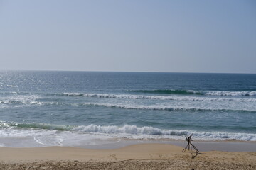 Some big waves at Cap Ferret. France, Atlantic Ocean.