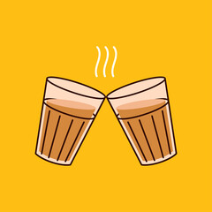 Indian drink vector. Indian chai icon. Chai is Indian drink.