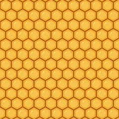 Bee comb pattern vector. Bee comb pattern wallpaper. free space for text. copy space.