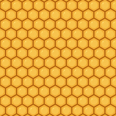 Bee comb pattern vector. Bee comb pattern wallpaper. free space for text. copy space.