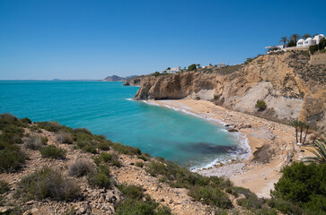 Bon nou beach near Villajoyosa Alicante Spain south of Playa El Paraiso 
