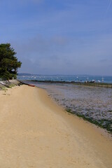 Obraz premium The bay of Arcachon views from the Cap Ferret city.