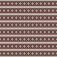 Ethnic, tribal seamless surface pattern. Embroidery ornament. Folk background. Repeated geometric symbols motif. Folkloric wallpaper. Delicate digital paper, textile print. Vector art / illustration
