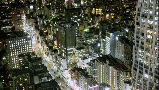4Kタイムラプス渋谷夜景