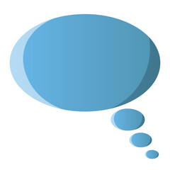 blank blue speech bubble icon on white background. vector illustration
