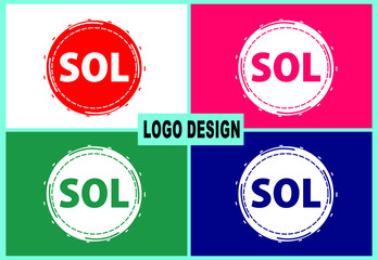 SOL letter new logo and icon design template