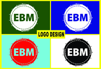 EBM letter new logo and icon design template
