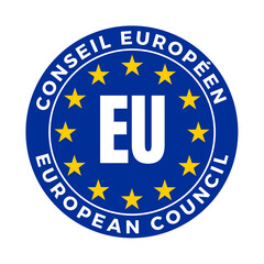European Council symbol icon illustration 