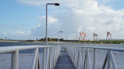 Naklejka premium bridge over the river