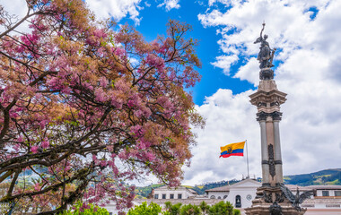 Obraz premium Plaza of Arms in Quito, the capital of Ecuador