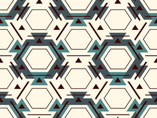 Contemporary honeycomb geometric pattern. Repeated hexagon ornament. Modern mosaic tiles. Seamless surface print