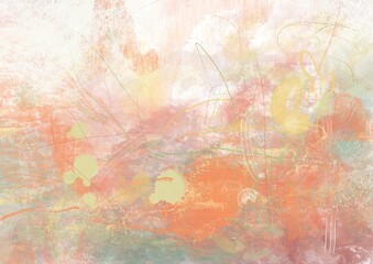 Abstract digital colorful painting background. Drew with high-quality pastel colors for your design background.
