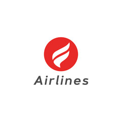 Airlines logo design vector template.