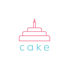 cake logo design vector template.