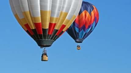 Fototapeta premium Hot air balloons in flight