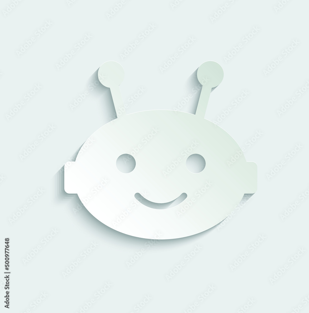 Poster chatbot vector icon chat robot sign