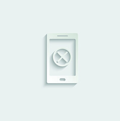  X mark icons.  no icon on smartphone   