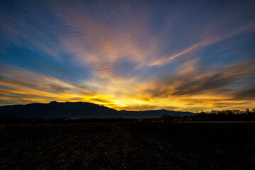 Sunrise over mountains