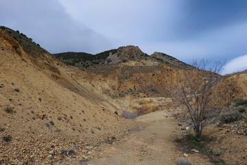 Abandoned open pit mine in Nevada 