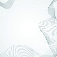 Grey Abstract Waves Background with White and Grey Lines