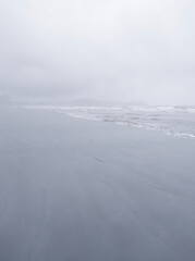 frozen lake in winter