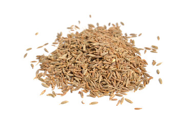 Cumin or zira seed. Isolated on white background