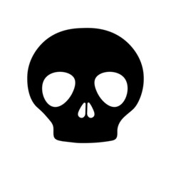 Skull flat icon element, vector