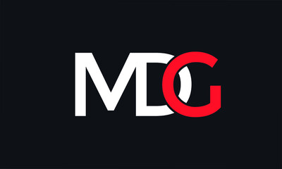 initials alphabet logo icon vector MDG