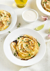 Roasted cabbage steaks