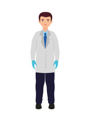 doctor with latex gloves