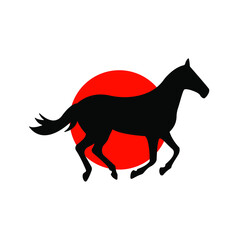 Horse logo icon. animal sign. vector illustration