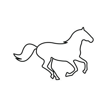 Horse logo icon. animal sign. vector illustration