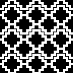 Inca crosses seamless pattern. Ethnic ornament. Folk background. Geometric wallpaper. Grid image. Tribal motif. Ancient mosaic. Digital paper. Abstract web design. Textile print. Vector art work